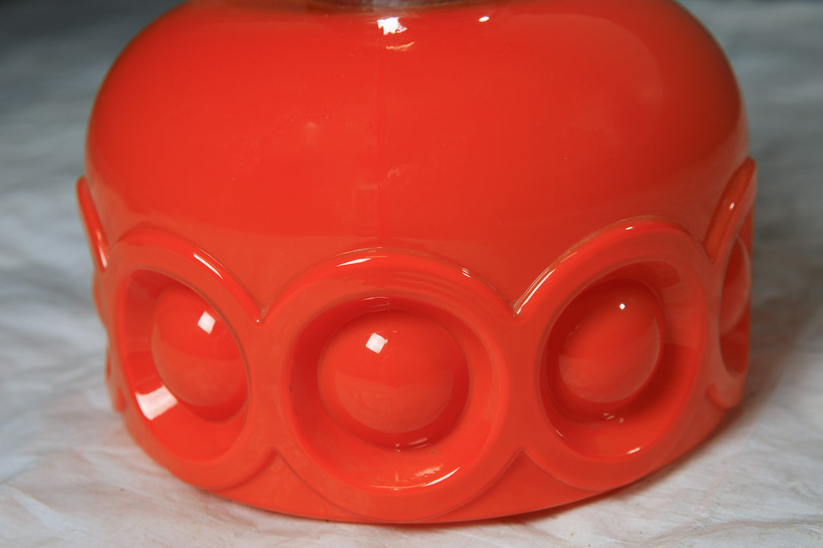 Suspension vintage en opaline orange – Années 60/70