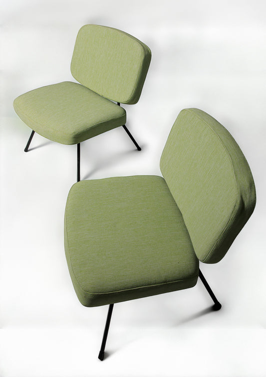 Paire de chauffeuses CM190 – Pierre Paulin pour Thonet – vers 1960