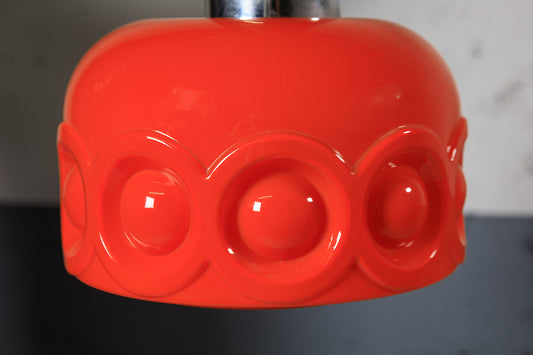 Suspension vintage en opaline orange – Années 60/70